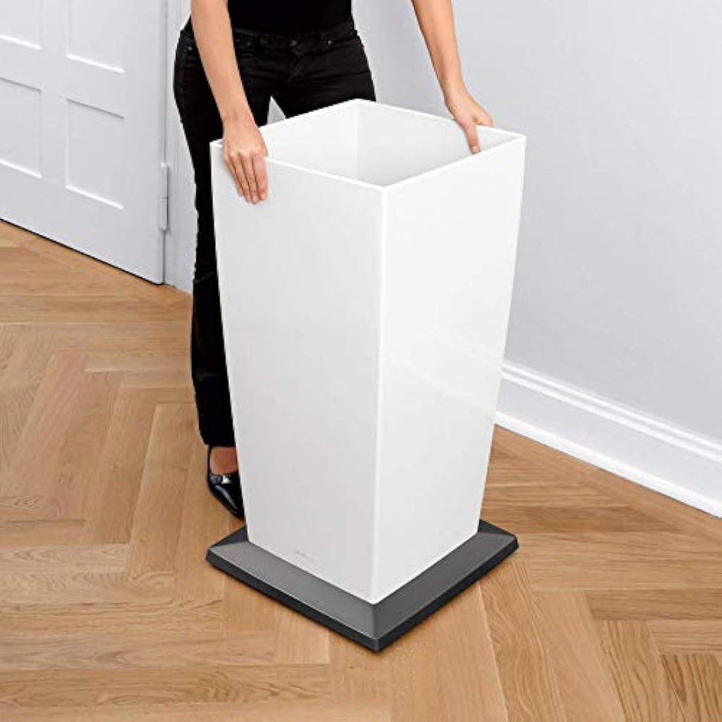 LECHUZA CUBICO Premium 30 Self-Watering Planter - Taupe High Gloss