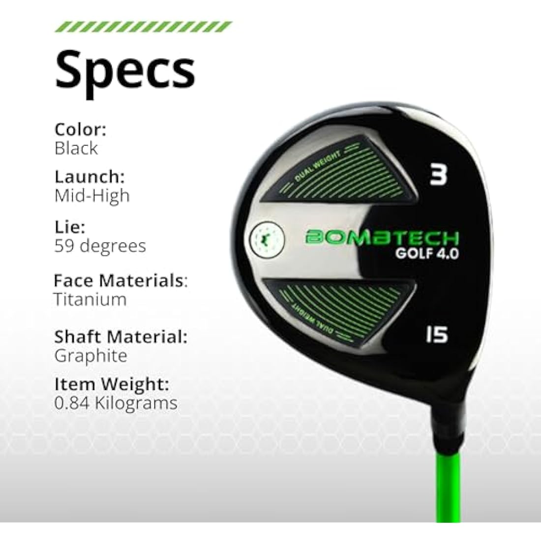 BombTech 4.0 Driver and 3 Wood Bundle | Matte Black Golf Wood Set