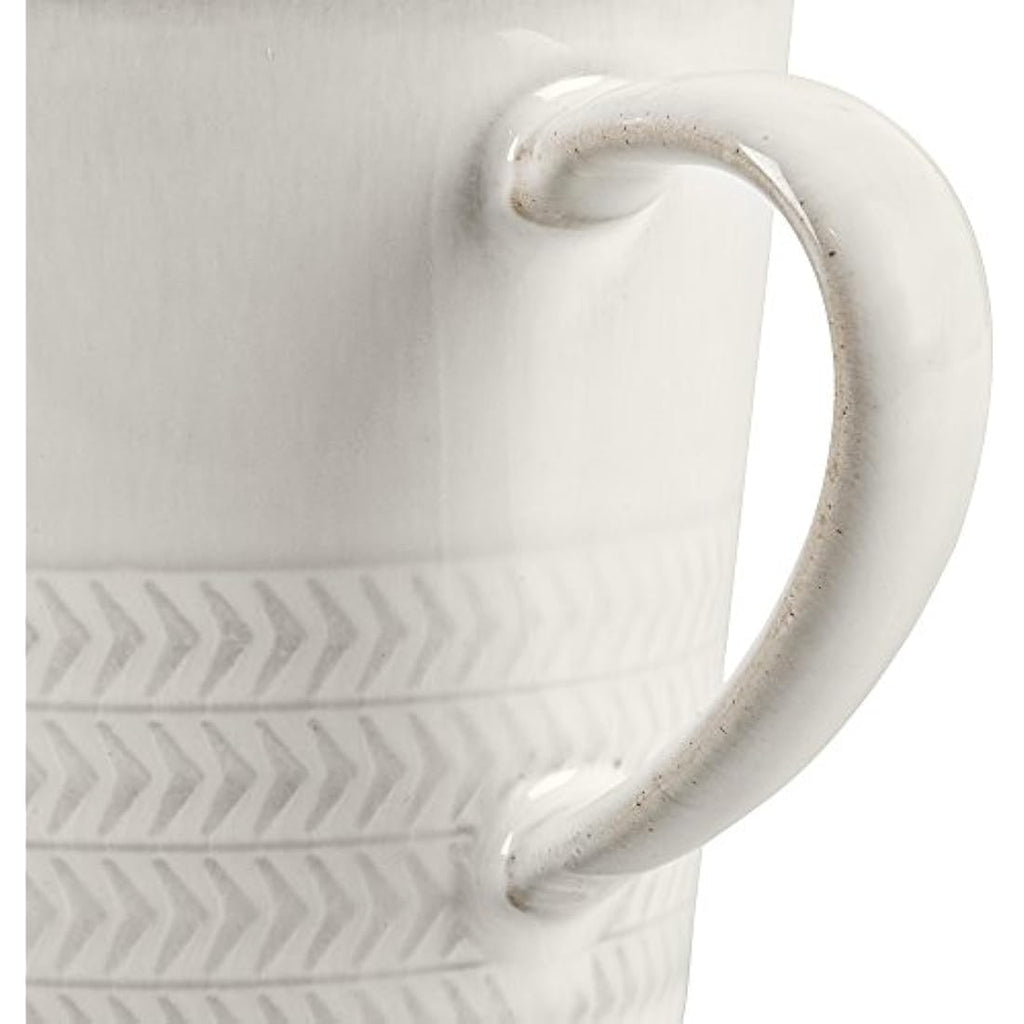 Denby Natural Canvas Textured Stoneware Coffee Mugs, Cream, Set of 2