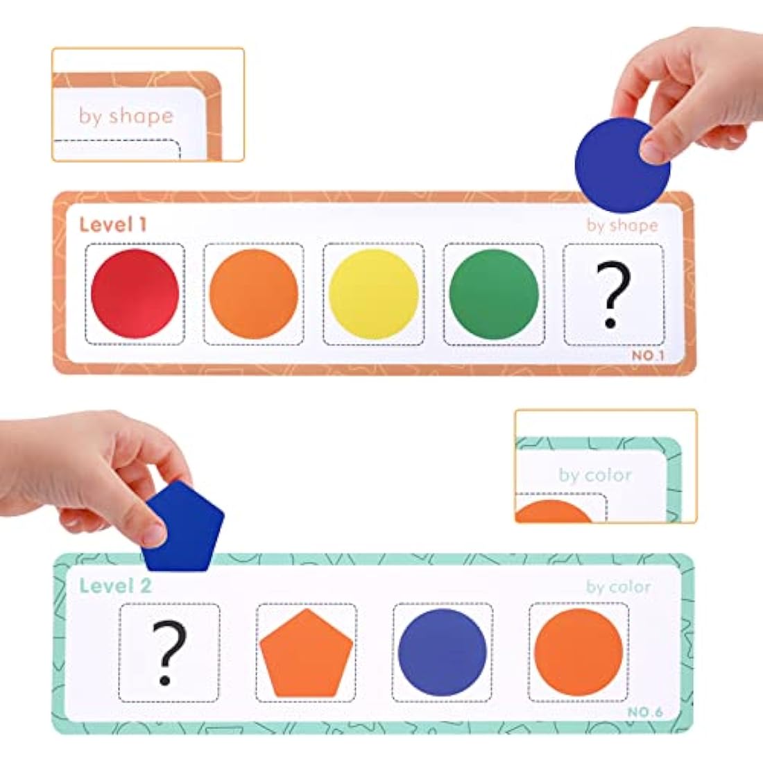 Wooden Montessori Shape Sorting Toy for Toddlers Age 2-3