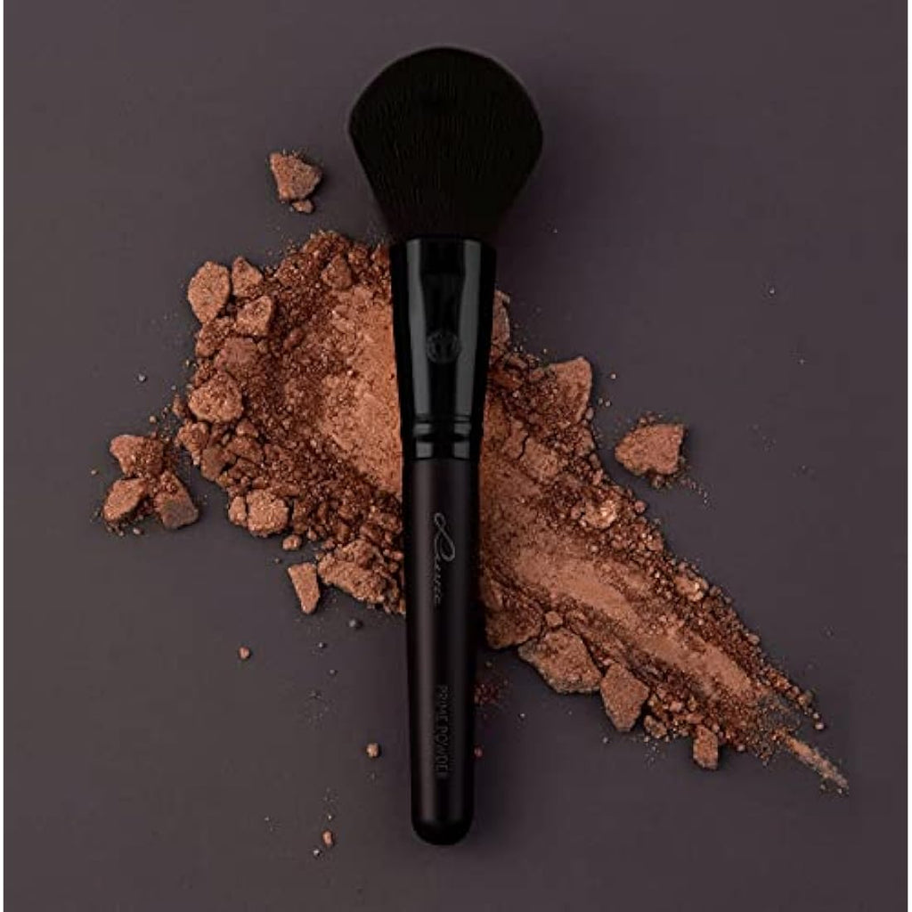 Luvia Prime Vegan 15-Piece Makeup Brush Set | Black & Rose Gold