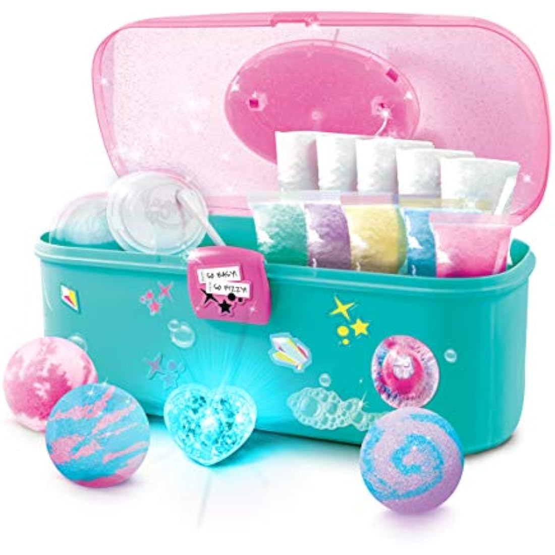 So Bomb DIY Light Up Bath Bomb Case – Pink Creative Kids Craft Kit