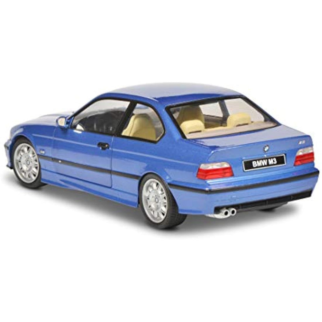 Solido BMW E36 M3 Coupe Diecast Model Car - Estoril Blue - 1:18 Scale