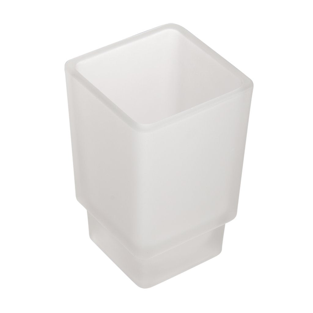 Jolof Store Square Frosted Glass Tumbler Replacement - 5x5cm Base