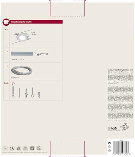 RoundMac LED Wire System – 4x4W White Matt Metal Set