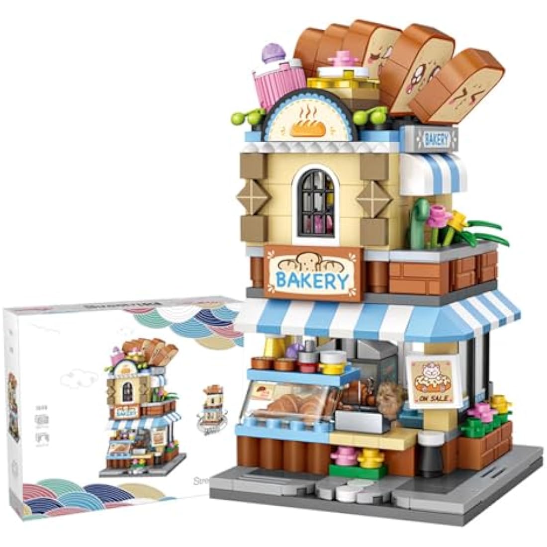 MEIEST Mini City Bakery Building Blocks - DIY Architecture Model Set