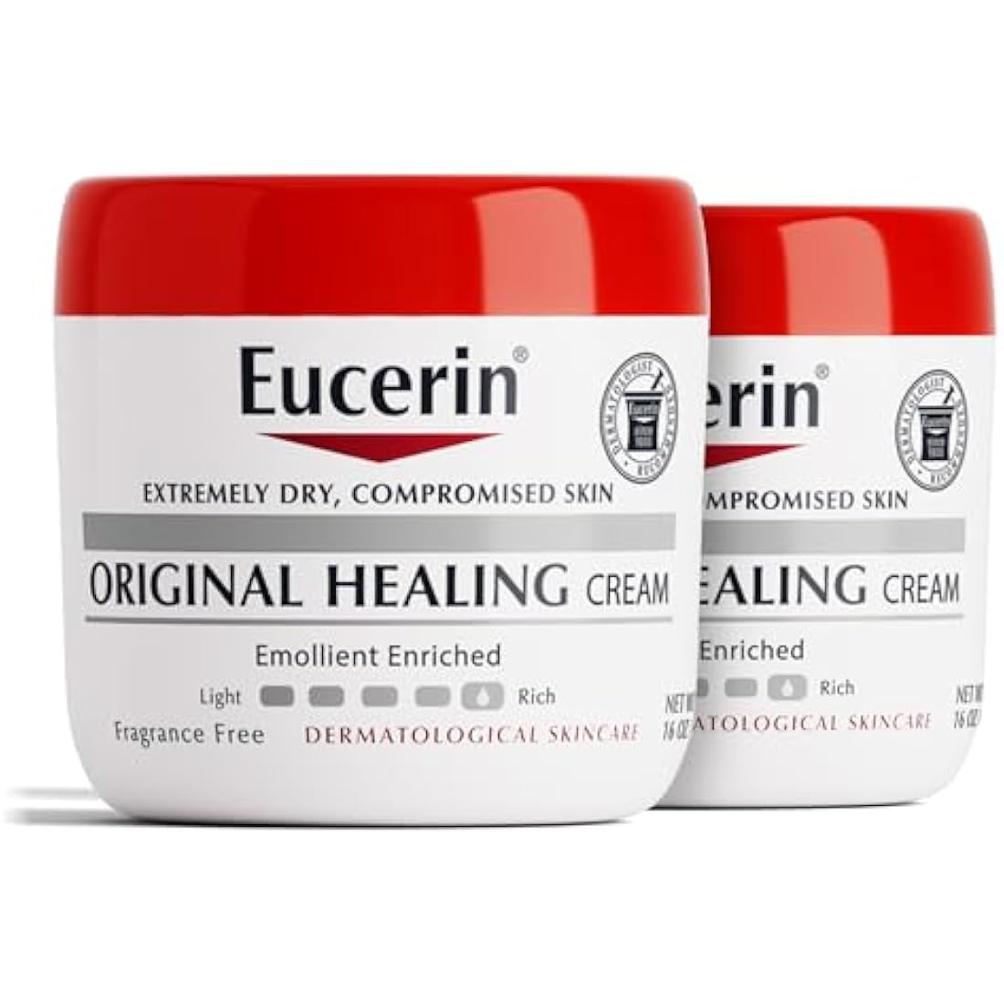 Eucerin Original Healing Cream for Very Dry Skin, Fragrance Free - 2 Pack
