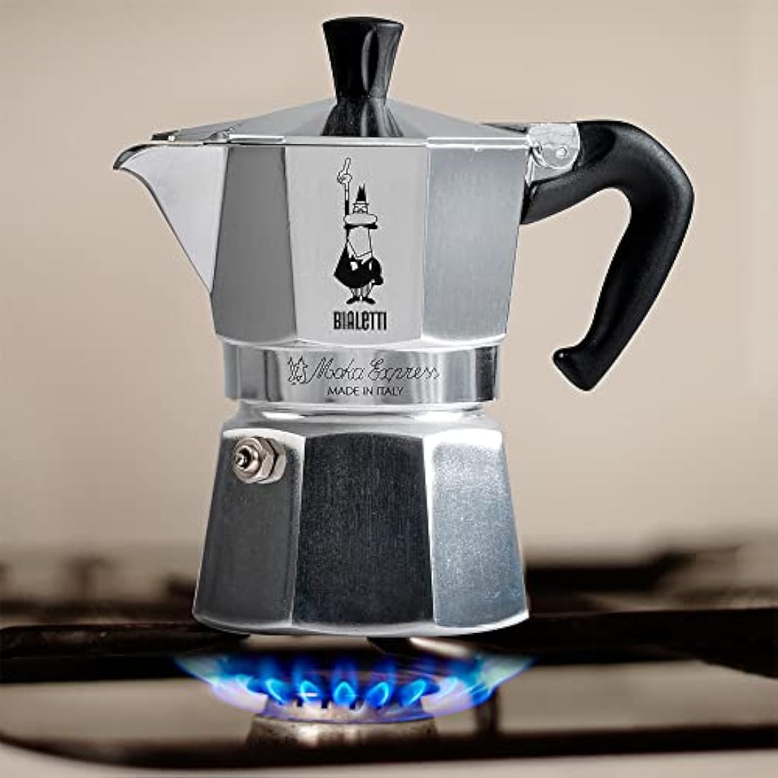 Bialetti Moka Express 9-Cup Stovetop Coffee Maker | Silver Aluminium