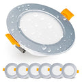 EMOS LED Recessed Downlights – IP54 Waterproof Bathroom Spotlights, Set of 6