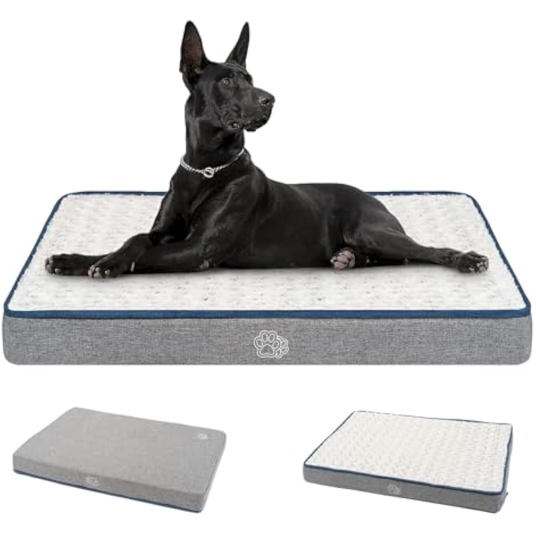 EMPSIGN Orthopedic Dog Bed – Extra Large Reversible Waterproof Mat, Grey
