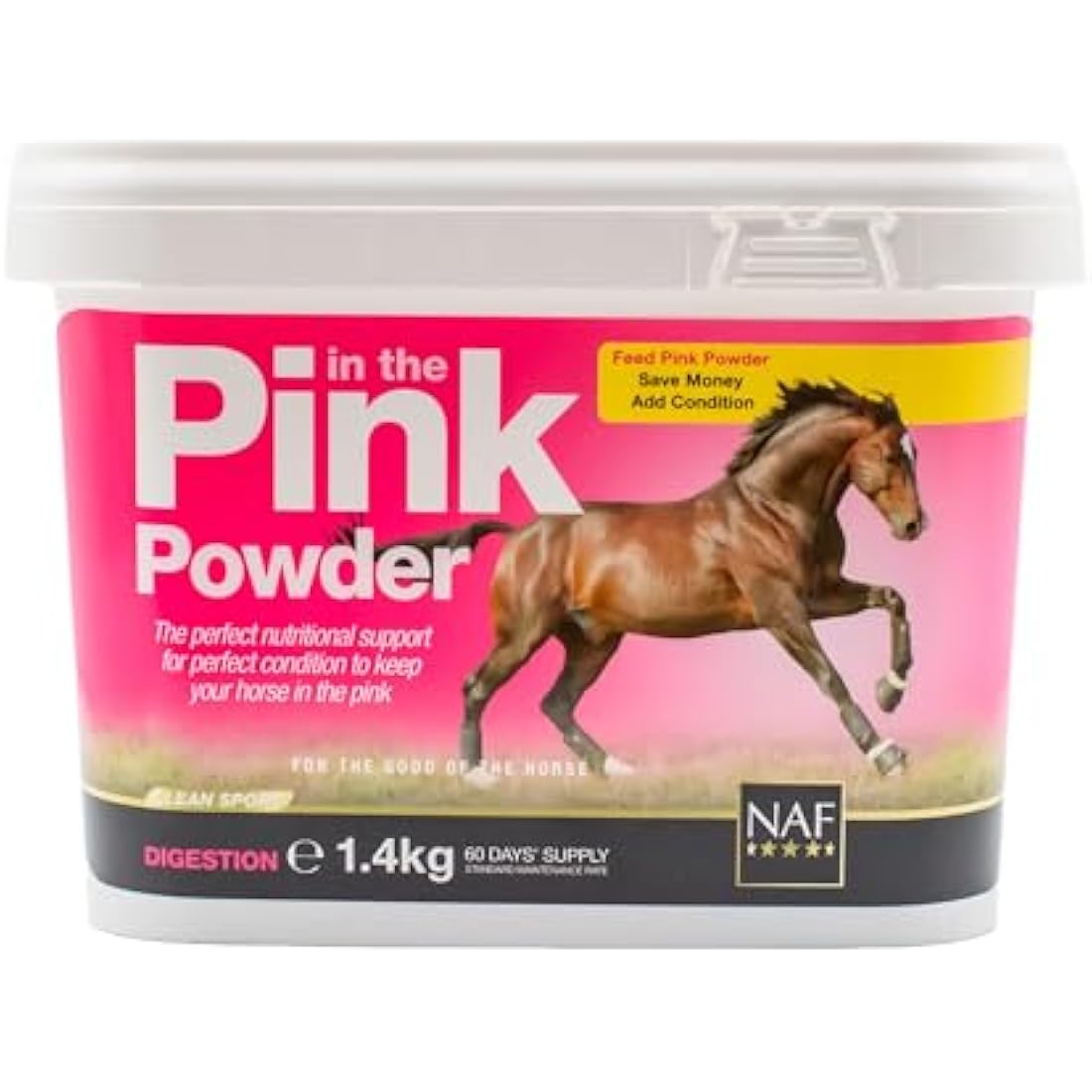 NAF Pink Powder 1.4kg – Horse Digestive Supplement with Probiotics