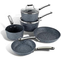 Scoville Neverstick+ 5 Piece Non-Stick Cookware Set | Grey Aluminium