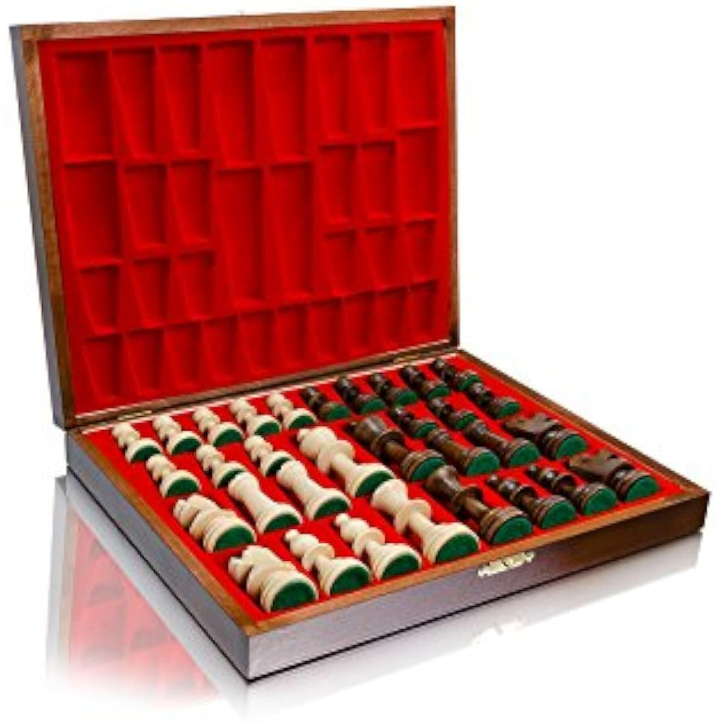Jolof Store Staunton No. 5 Wooden Chess Pieces – Handmade Tournament Set