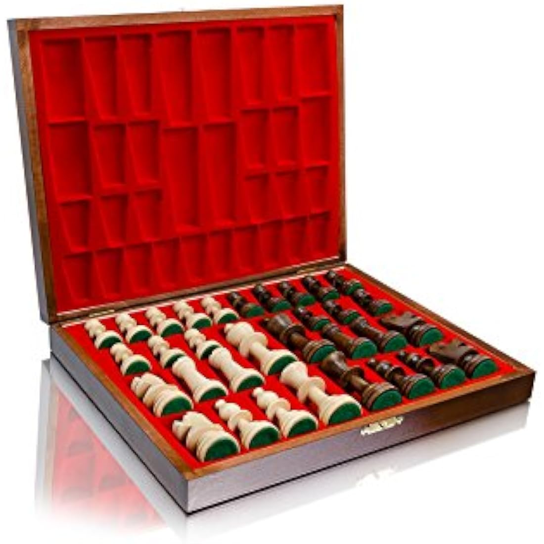 Jolof Store Staunton No. 5 Wooden Chess Pieces – Handmade Tournament Set