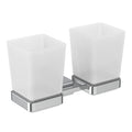 Ideal Standard IOM Square Double Frosted Glass Toothbrush Holder