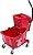 Jolof Store Commercial Mop Bucket with Side-Press Wringer, 26 Qt, Red