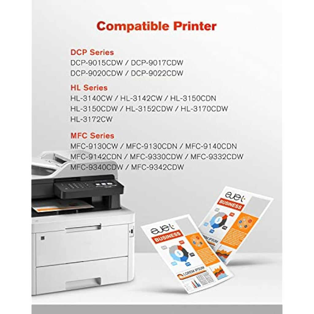 ejet TN241 TN245 Compatible Toner Cartridges for Brother DCP-9020CDW - 5 Pack