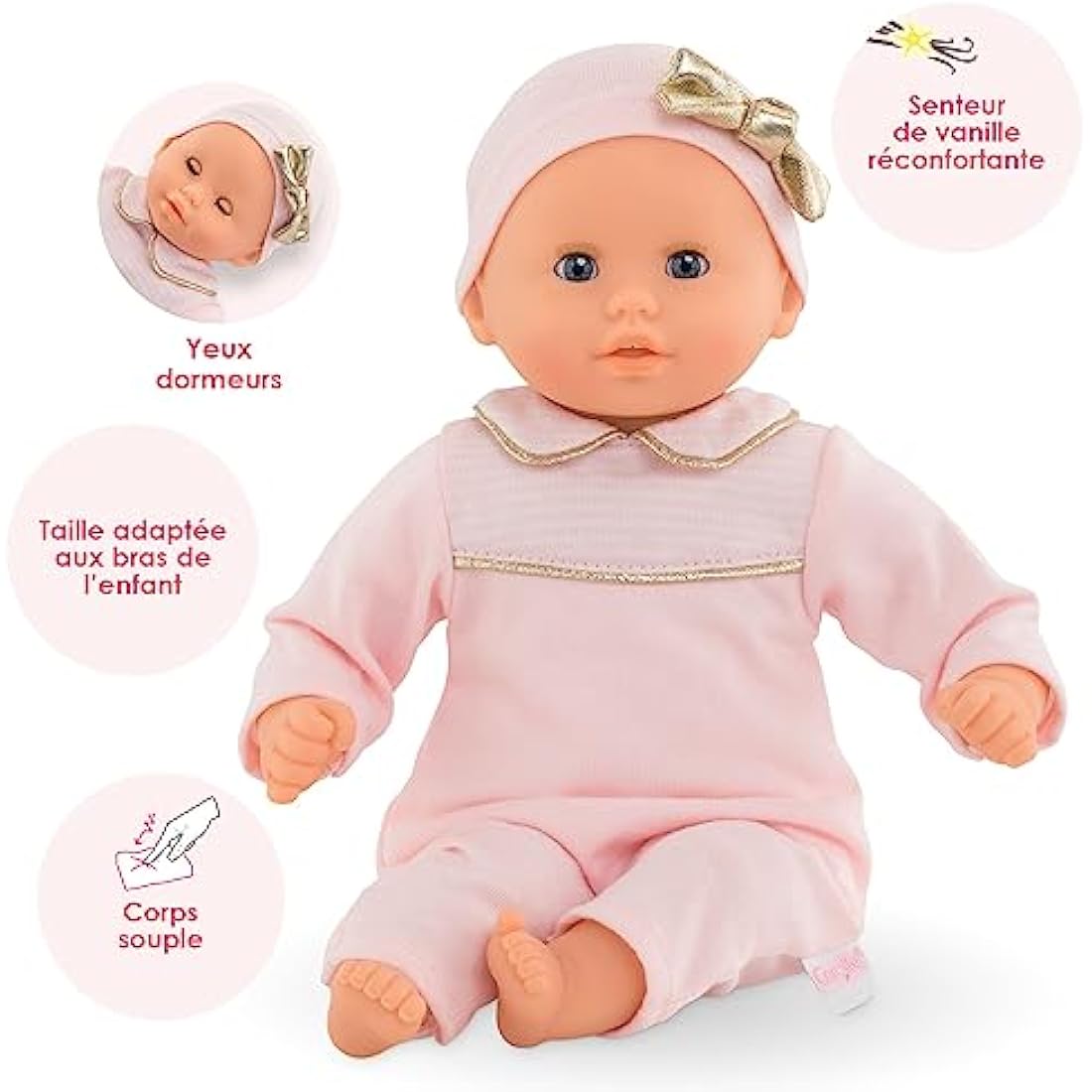 Corolle Bébé Calin Manon – Poupée de 30cm en Vinyle Parfumé à la Vanille