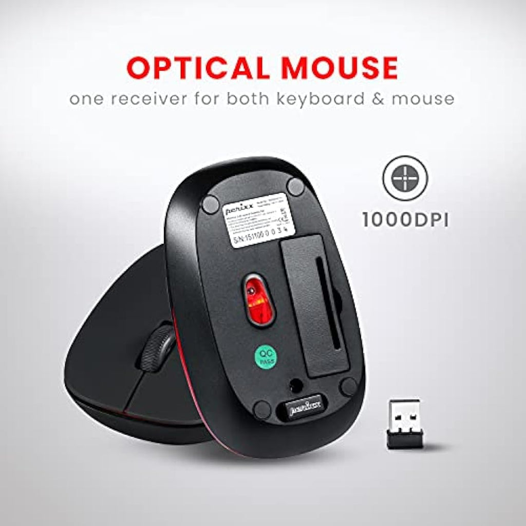 Perixx PERIDUO-712 Wireless Mini Keyboard and Mouse Combo | UK Layout