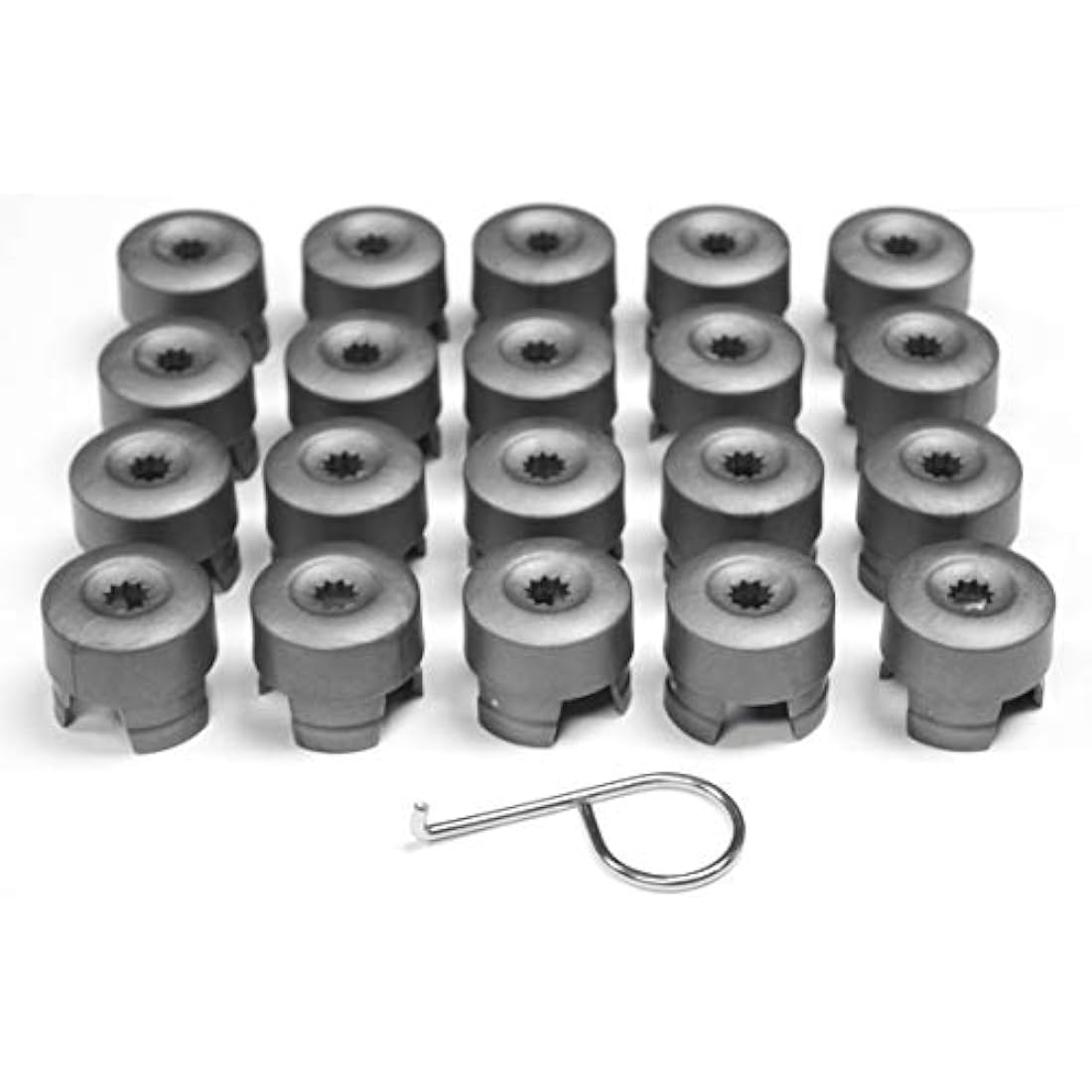19mm Grey Wheel Nut Bolt Covers for VW Transporter T5 – 20pc