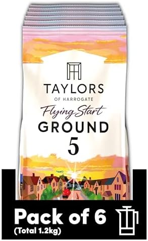 Taylors of Harrogate Flying Start Ground Coffee - Dark Roast, 1.2kg Pack