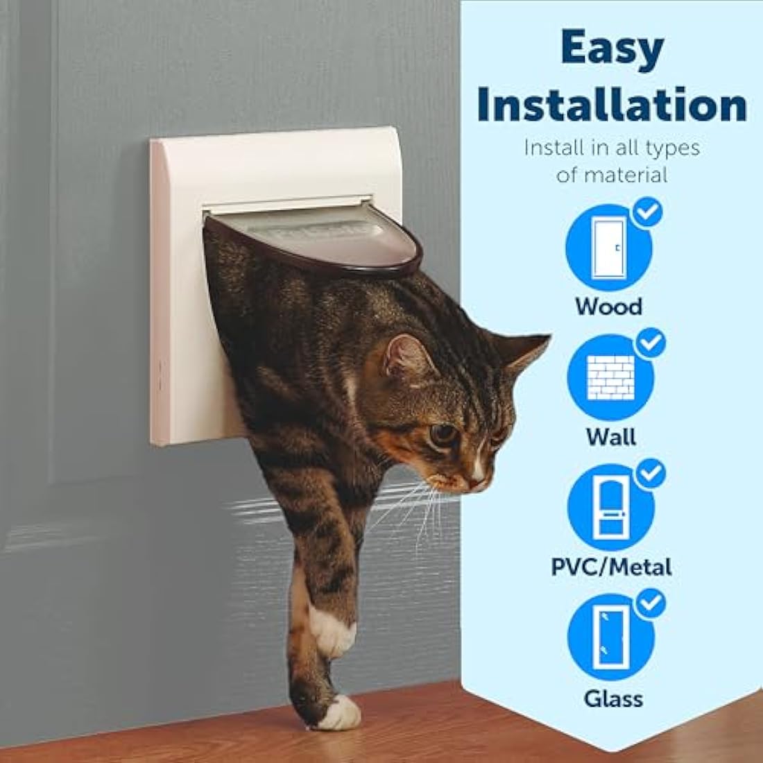 PetSafe Staywell Classic 4-Way Locking Cat Flap with Tunnel - White