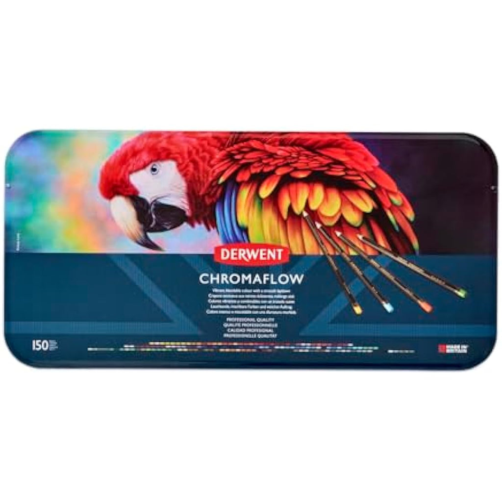 Derwent Chromaflow Colored Pencils | Set of 150 Professional Tin