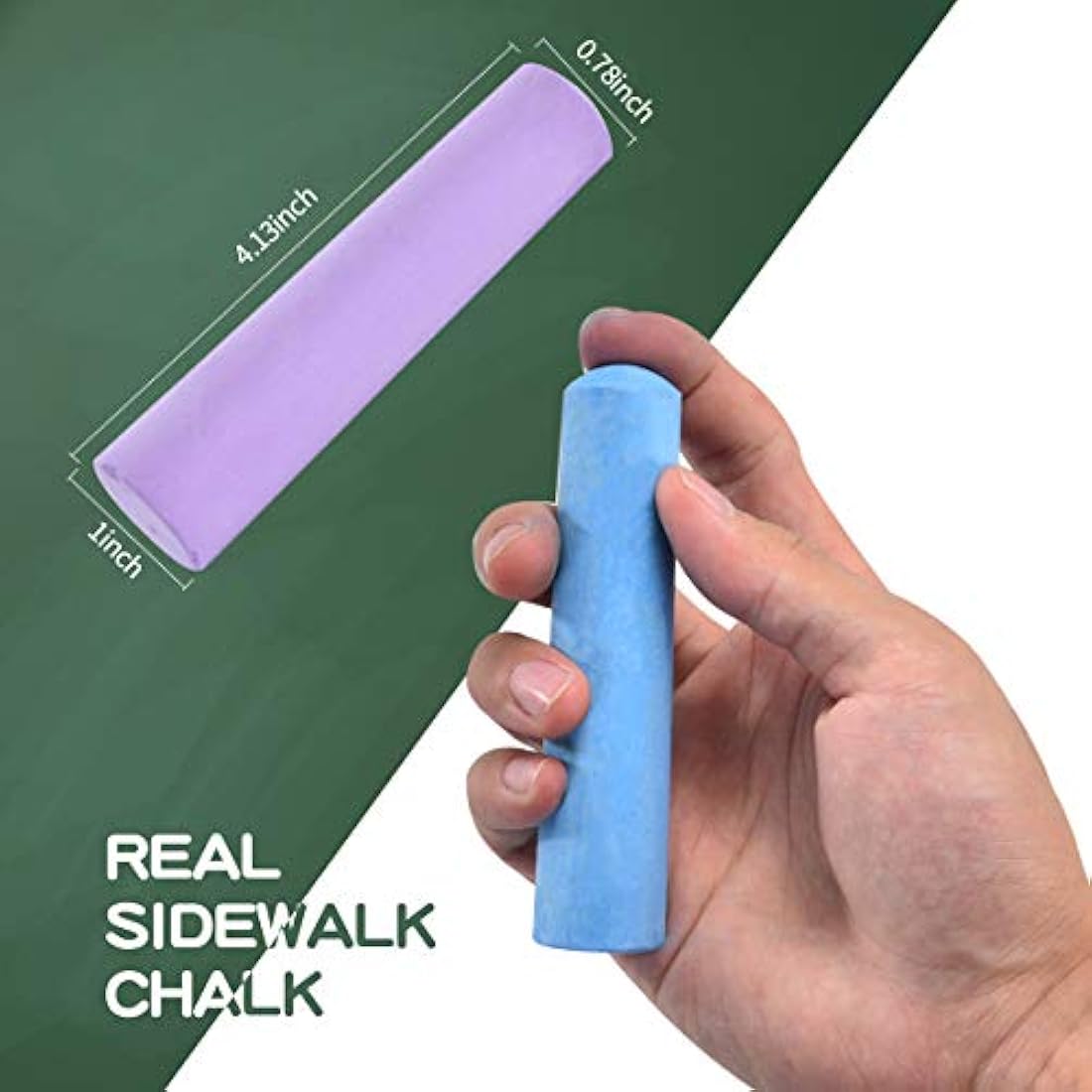 FELIZROCA 60pcs Sidewalk Chalk – Washable Jumbo Outdoor Chalk for Kids
