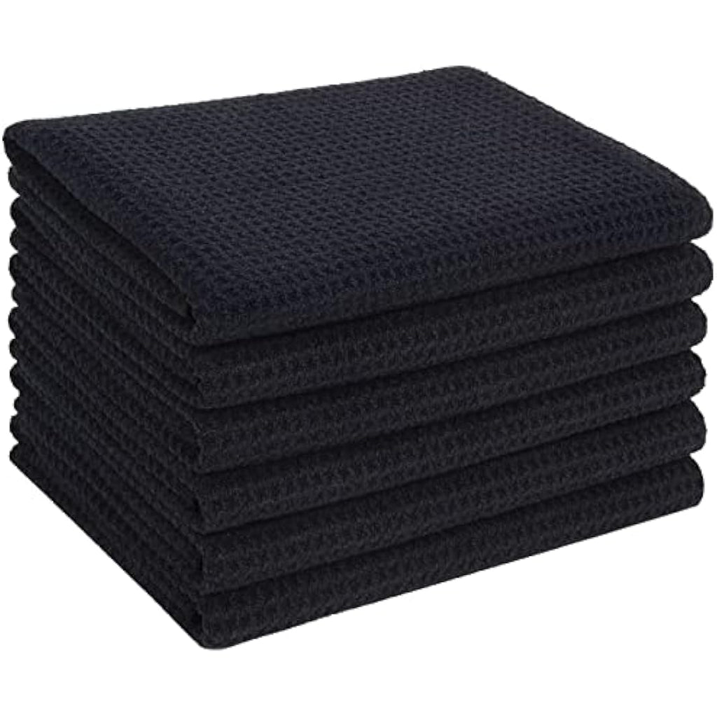 Jolof Store Microfibre Tea Towels – 6 Pack Waffle Weave Dish Cloths