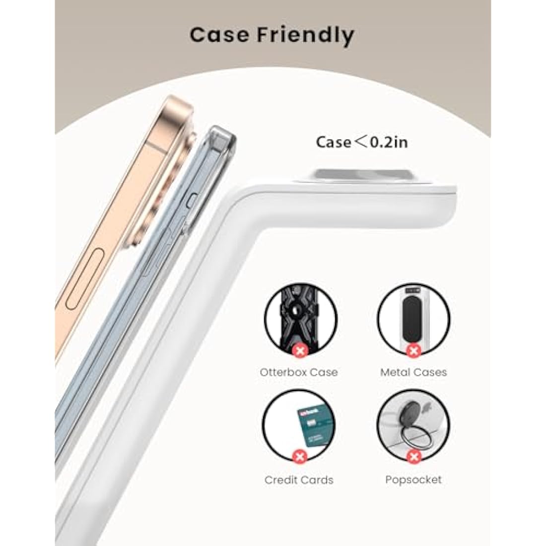 GEEKERA 3-in-1 Wireless Charging Station for iPhone, Apple Watch & AirPods