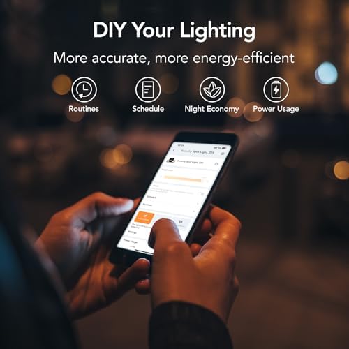 OREiN Smart WiFi Outdoor Flood Light – 12W LED Motion Sensor Security Light