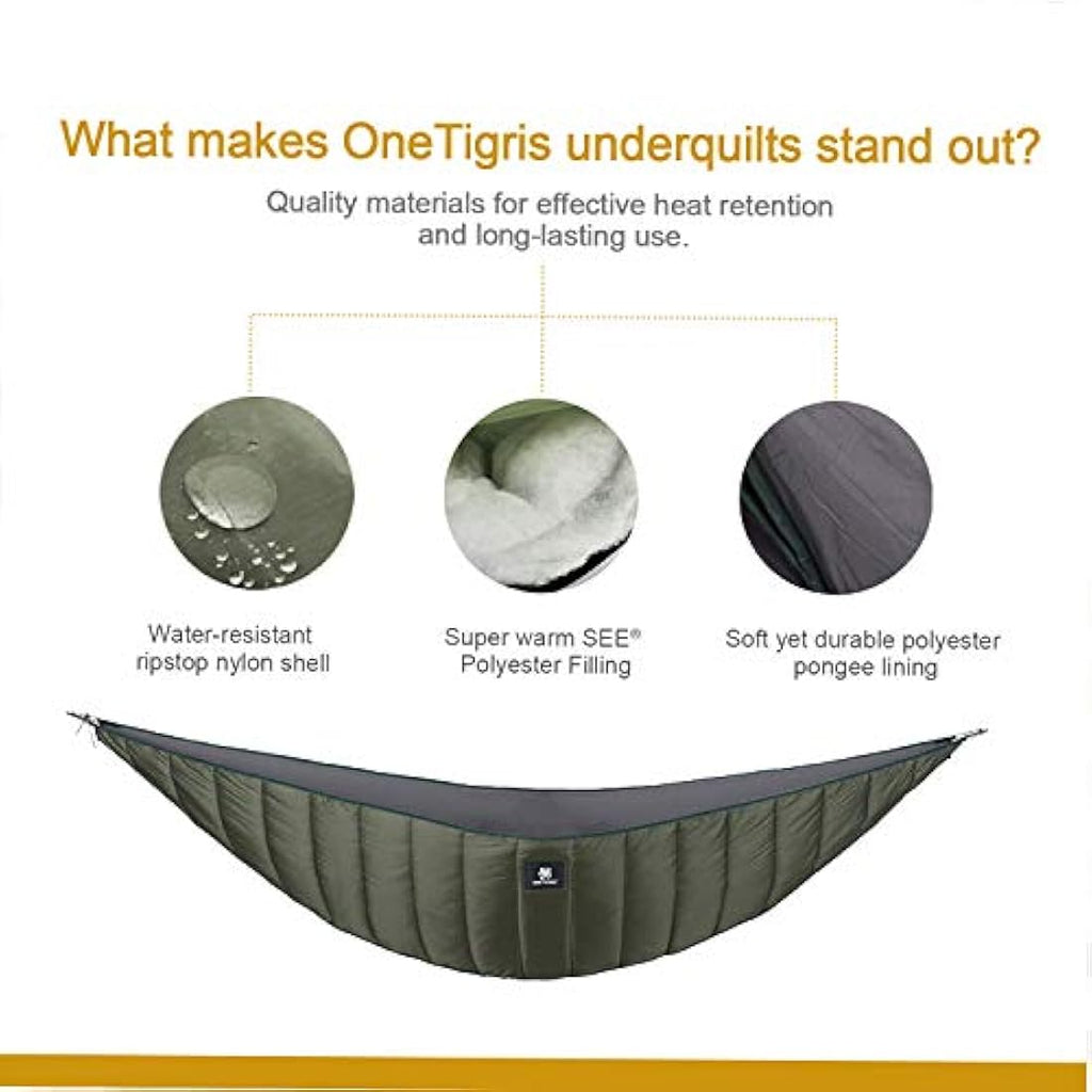 OneTigris Night Protector Hammock Underquilt – 4 Season Ultralight 800g