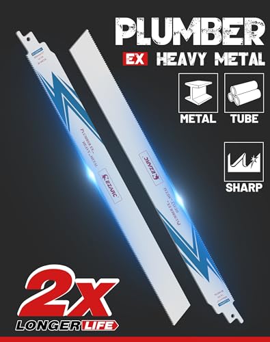 EZARC 300mm Bi-Metal Cobalt Reciprocating Saw Blades for Metal – 25 Pack