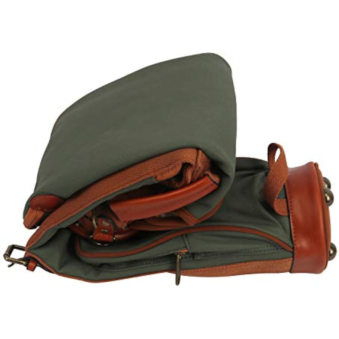 TOURBON Waterproof Canvas Golf Carry Bag | Padded Travel Case - Green