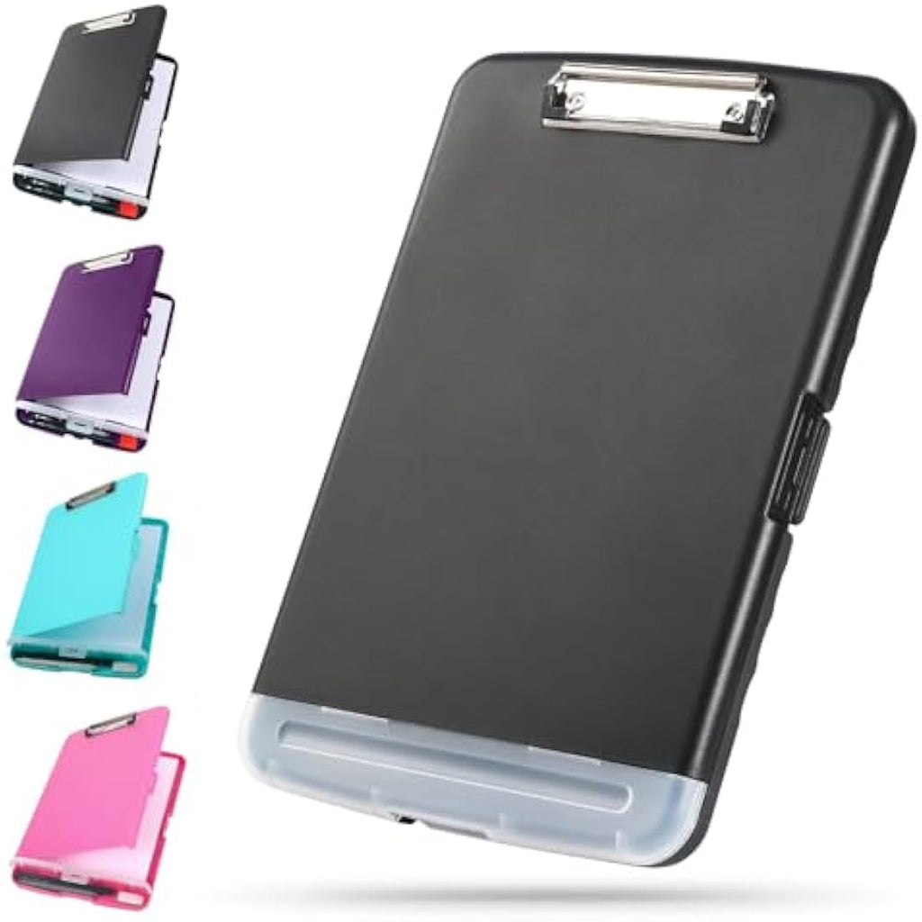 DMFLY Storage Clipboard – Heavy Duty A4 Case with Pen Holder, 200 Sheet Cap