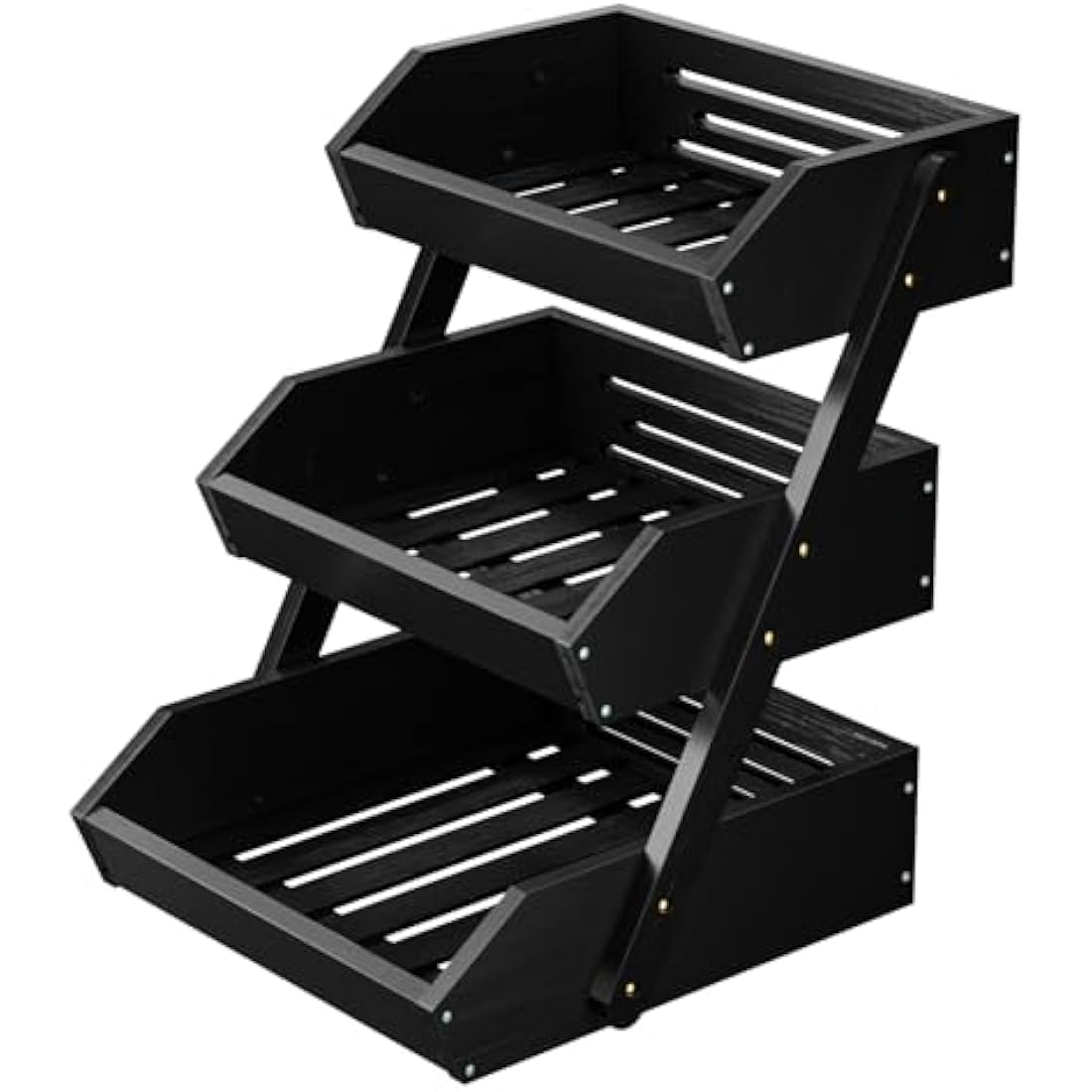 CALM COZY 3-Tier Bamboo Fruit Basket | Countertop Vegetable Storage Rack