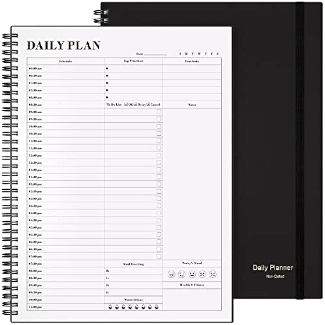 Undated Daily Planner – 8.5x11 Hourly Schedule & ADHD Organizer