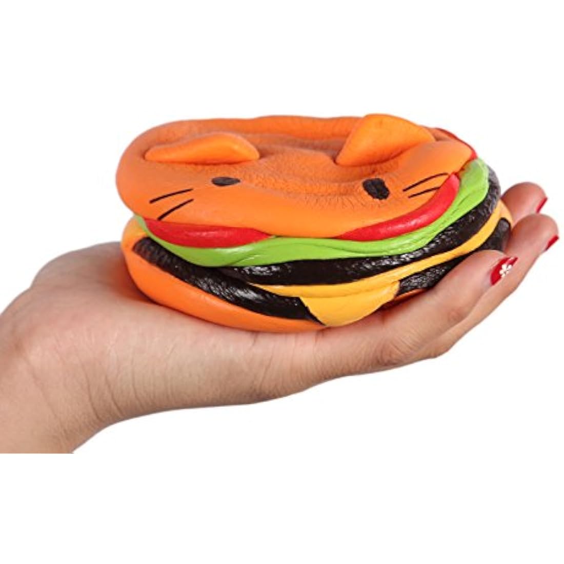 Anboor Hamburger Cat Squishy – Jumbo Slow Rising Kawaii Foam Toy