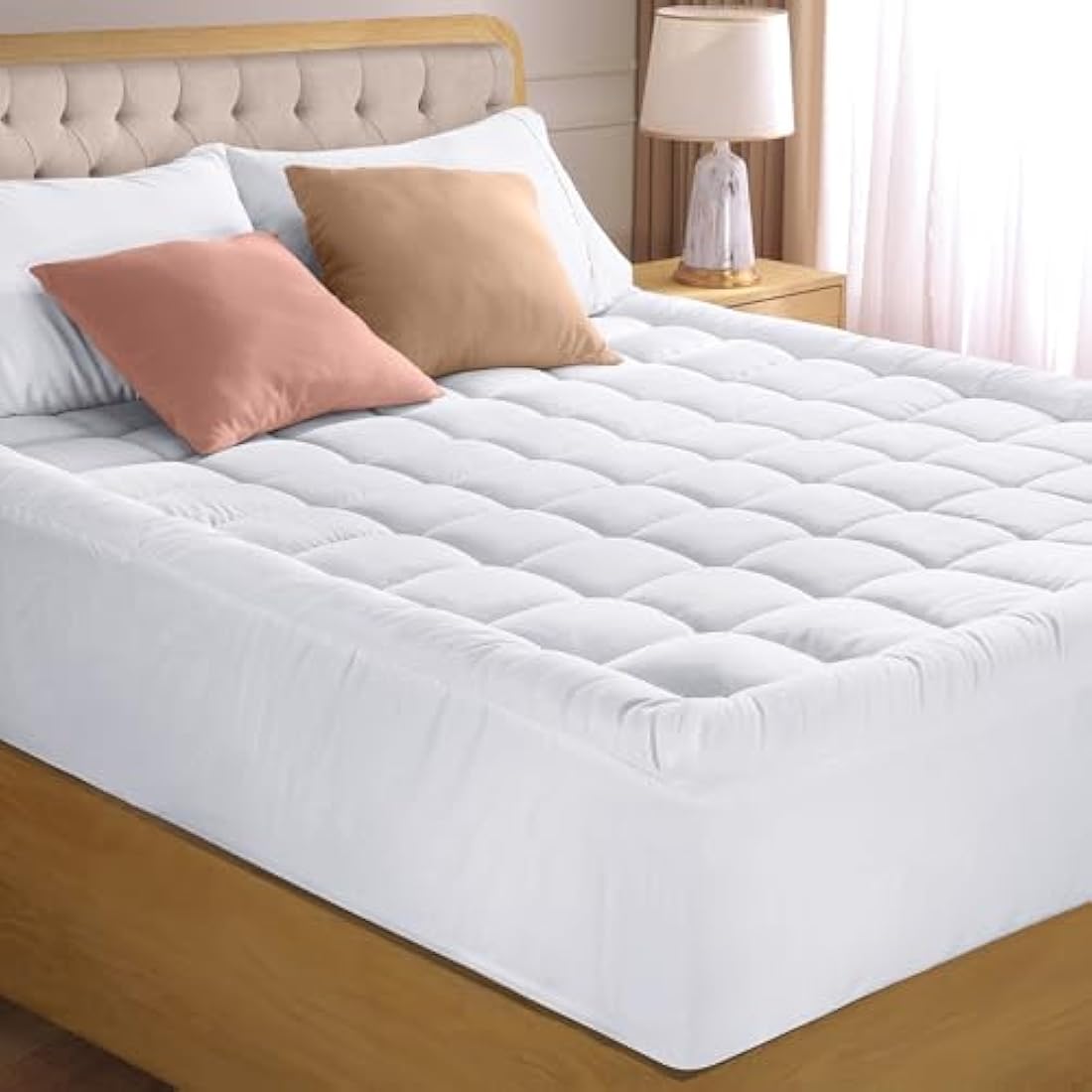 Jolof Store Full Mattress Pad – Quilted Deep Pocket Mattress Protector