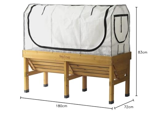 VegTrug Medium Greenhouse Frame & Multi Cover Set - White PE & Mesh