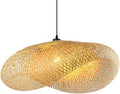 Jolof Store Handwoven Bamboo Straw Hat Pendant Light – 100cm Vintage Shade