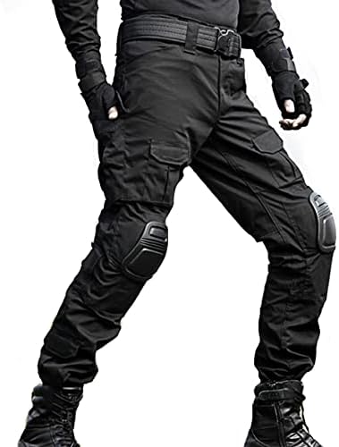 Jolof Store Men's Tactical Combat Pants – Ripstop Cargo with Knee Pads