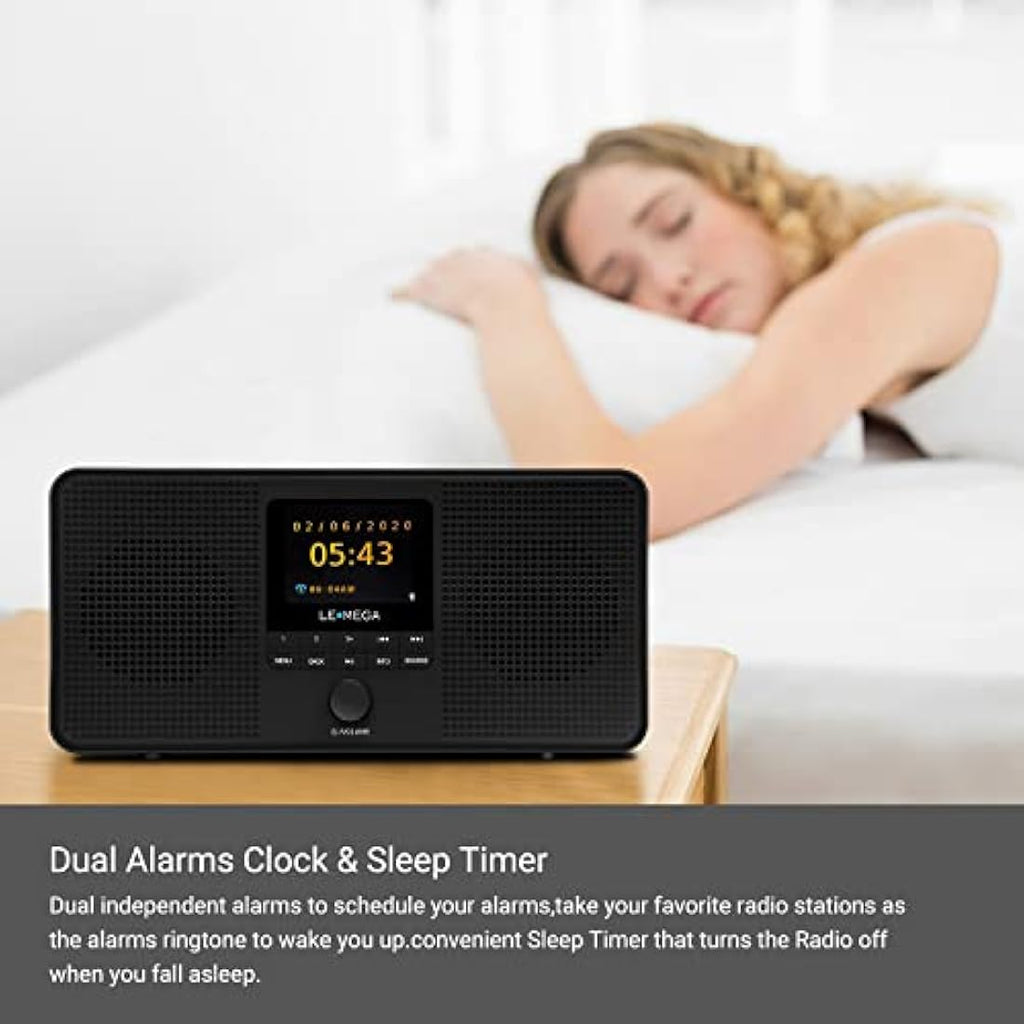 LEMEGA IR4S Portable Internet Radio | Stereo DAB+/FM & Bluetooth - Black