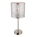 Amy I Table Lamp – Nickel Matt with Silver Textile Shade