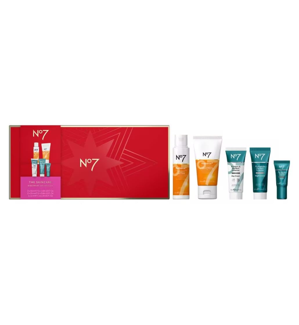 No7 Skincare Discovery Collection Gift Set | 6-Piece Anti-Aging Kit