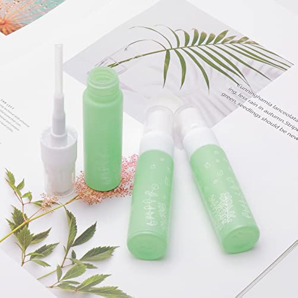 10ml Green Glass Perfume Spray Bottles – 10 Pack Travel Set