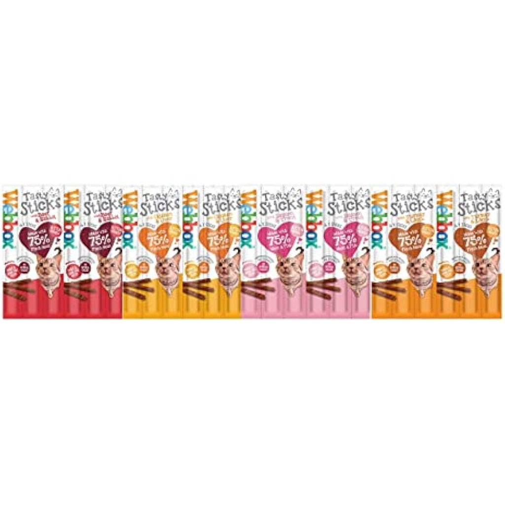 Webbox Cats Delight Tasty Sticks Variety Pack - 24 Cat Treat Chews