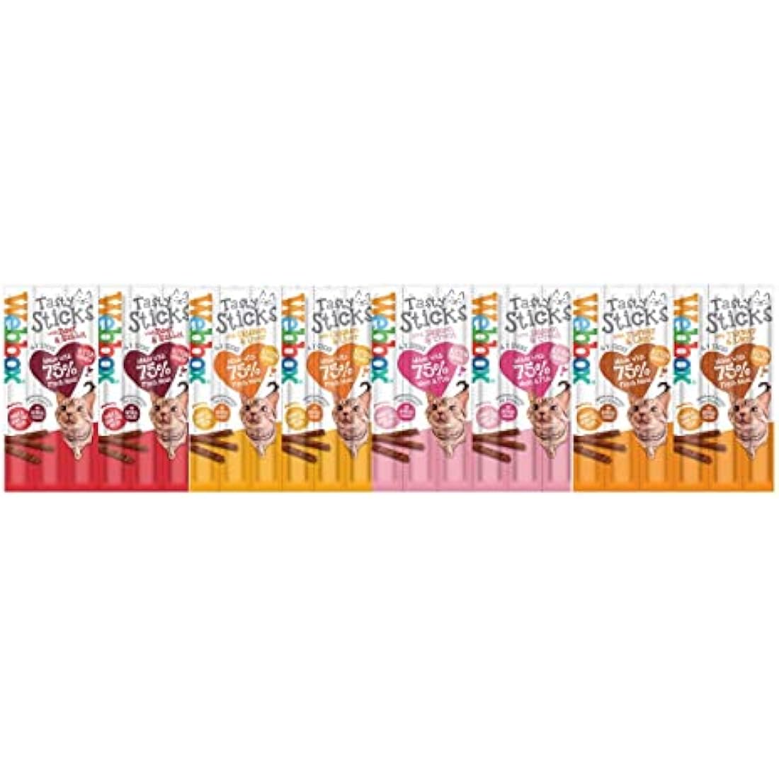 Webbox Cats Delight Tasty Sticks Variety Pack - 24 Cat Treat Chews