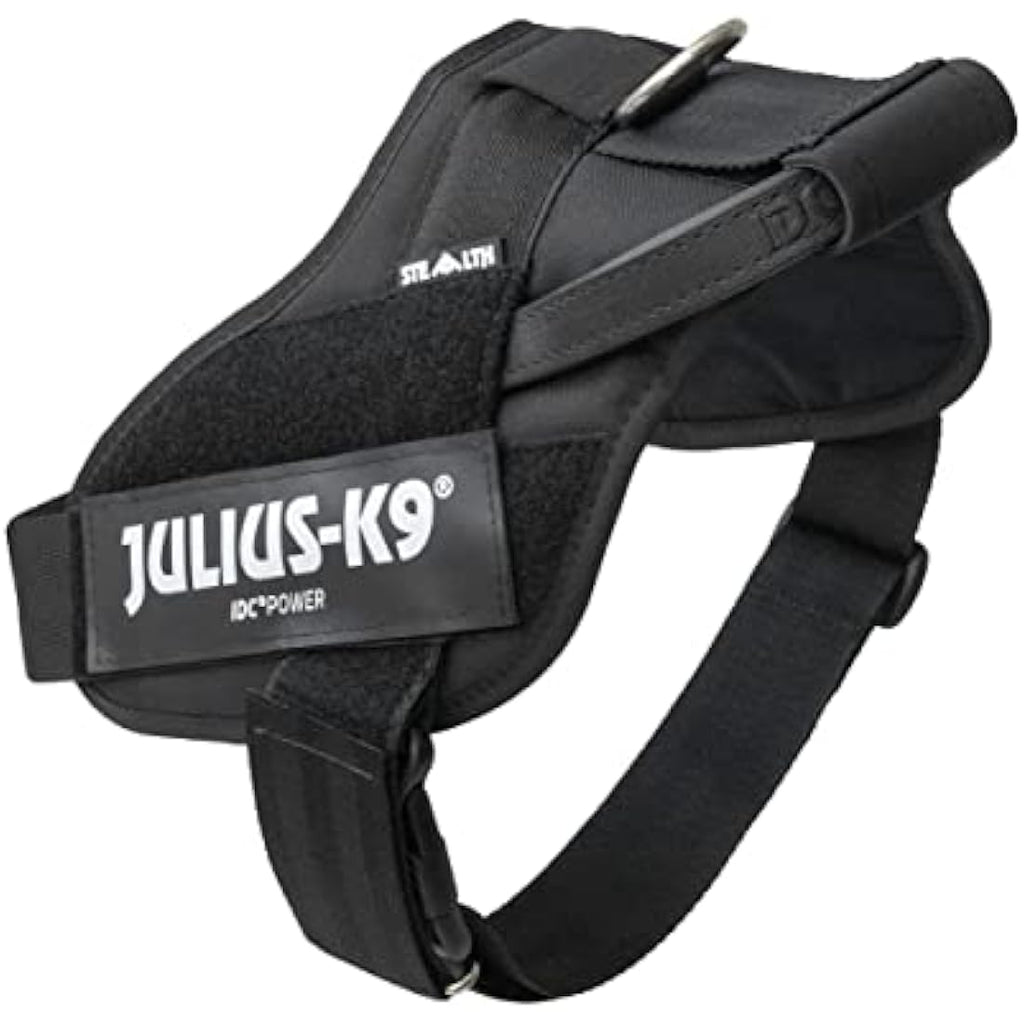 Julius-K9 IDC Stealth PowerHarness - Black Tactical Dog Harness, Size 2