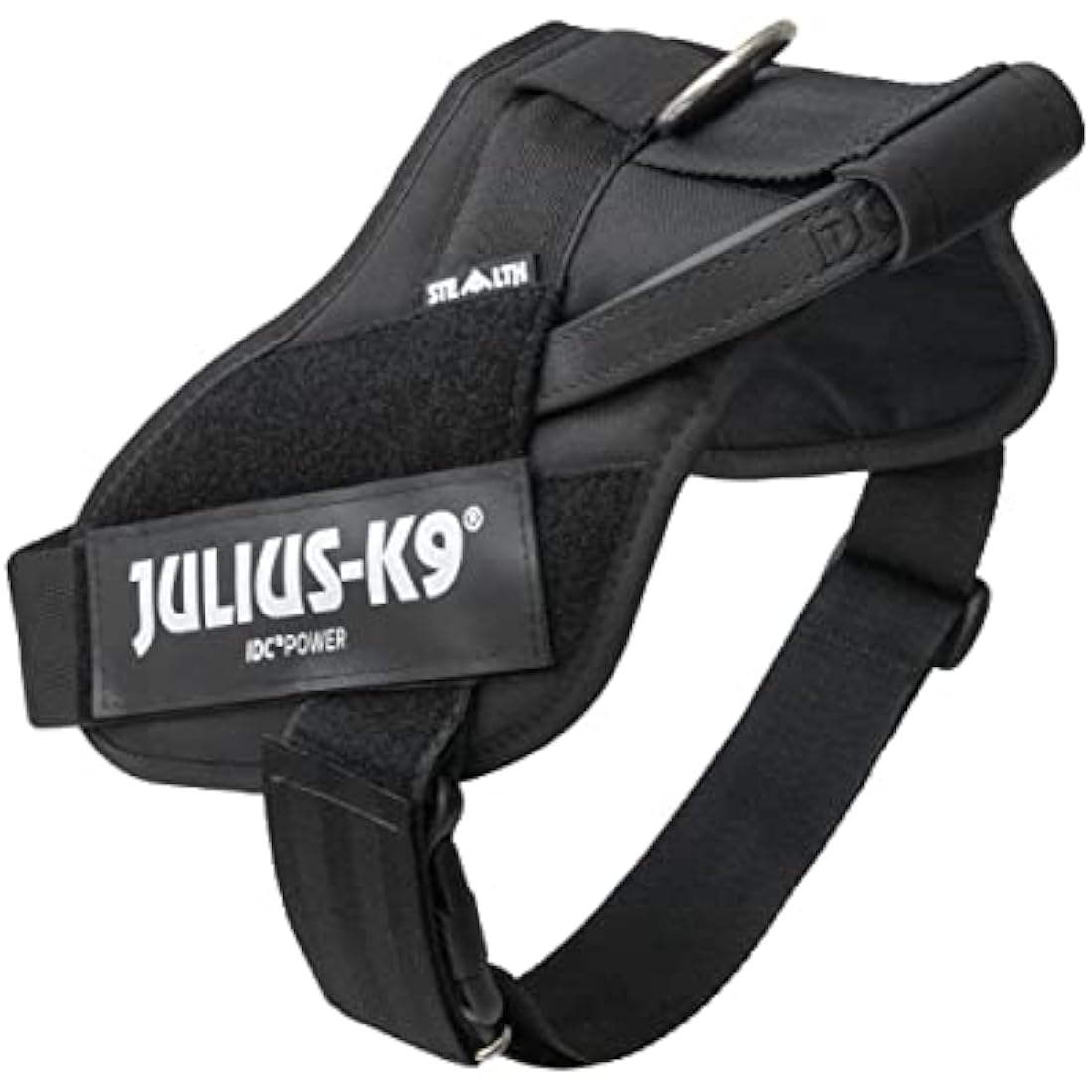 Julius-K9 IDC Stealth PowerHarness - Black Tactical Dog Harness, Size 2